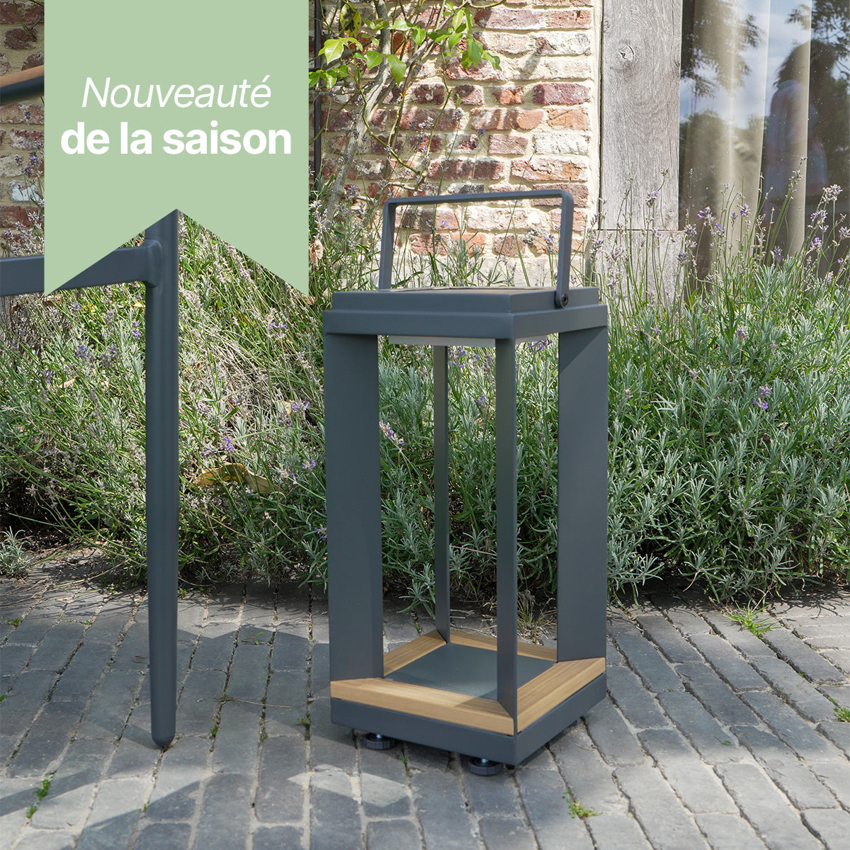 Lampe solaire LED en aluminium Anthracite PIANA