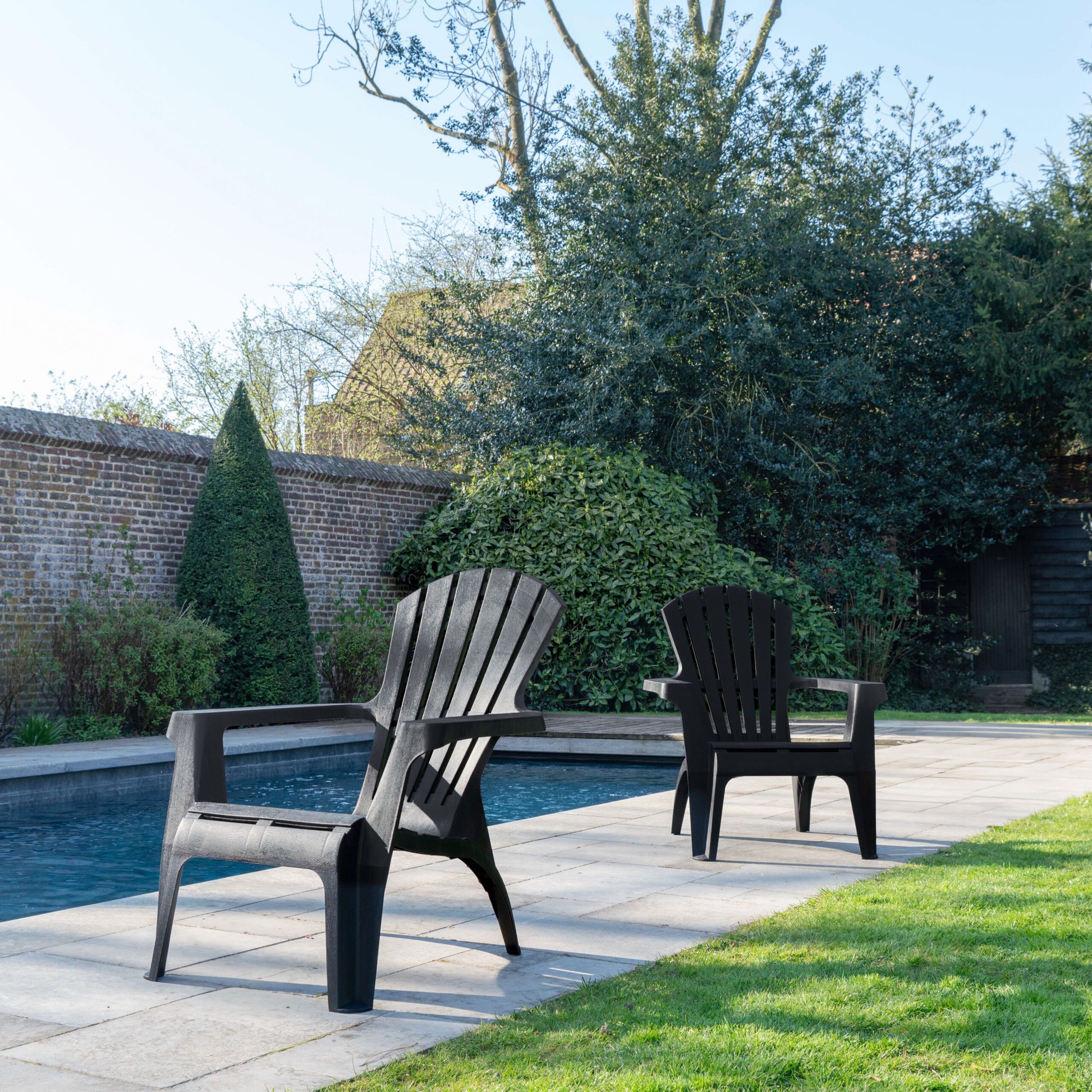 Fauteuil jardin en résine Adirondack en 4 coloris