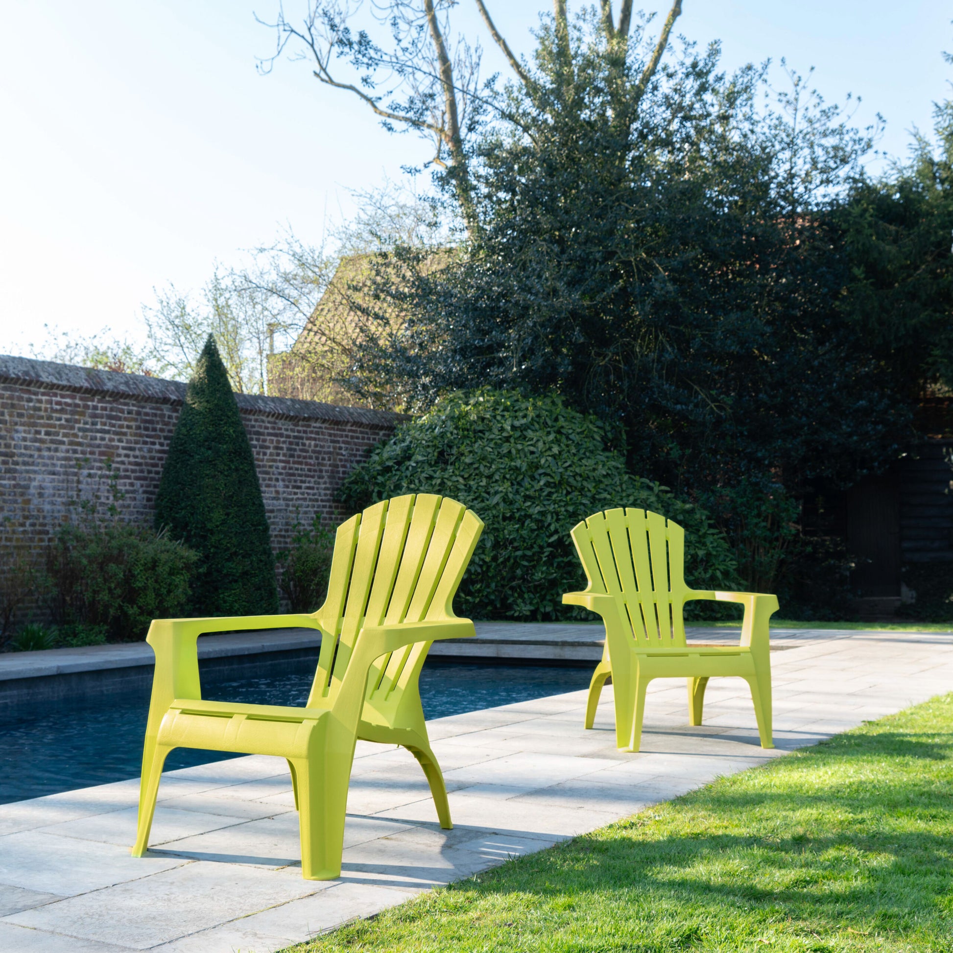 Fauteuil jardin en résine Adirondack en 4 coloris