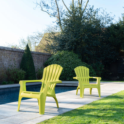 Fauteuil jardin en résine Adirondack en 4 coloris