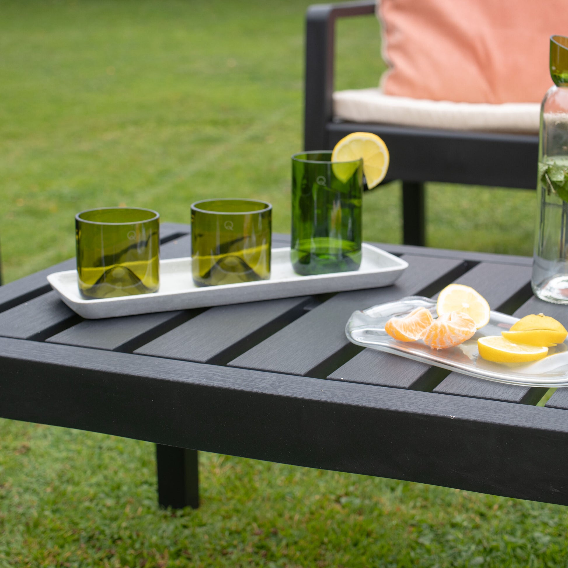 Salon bas de jardin en résine Java