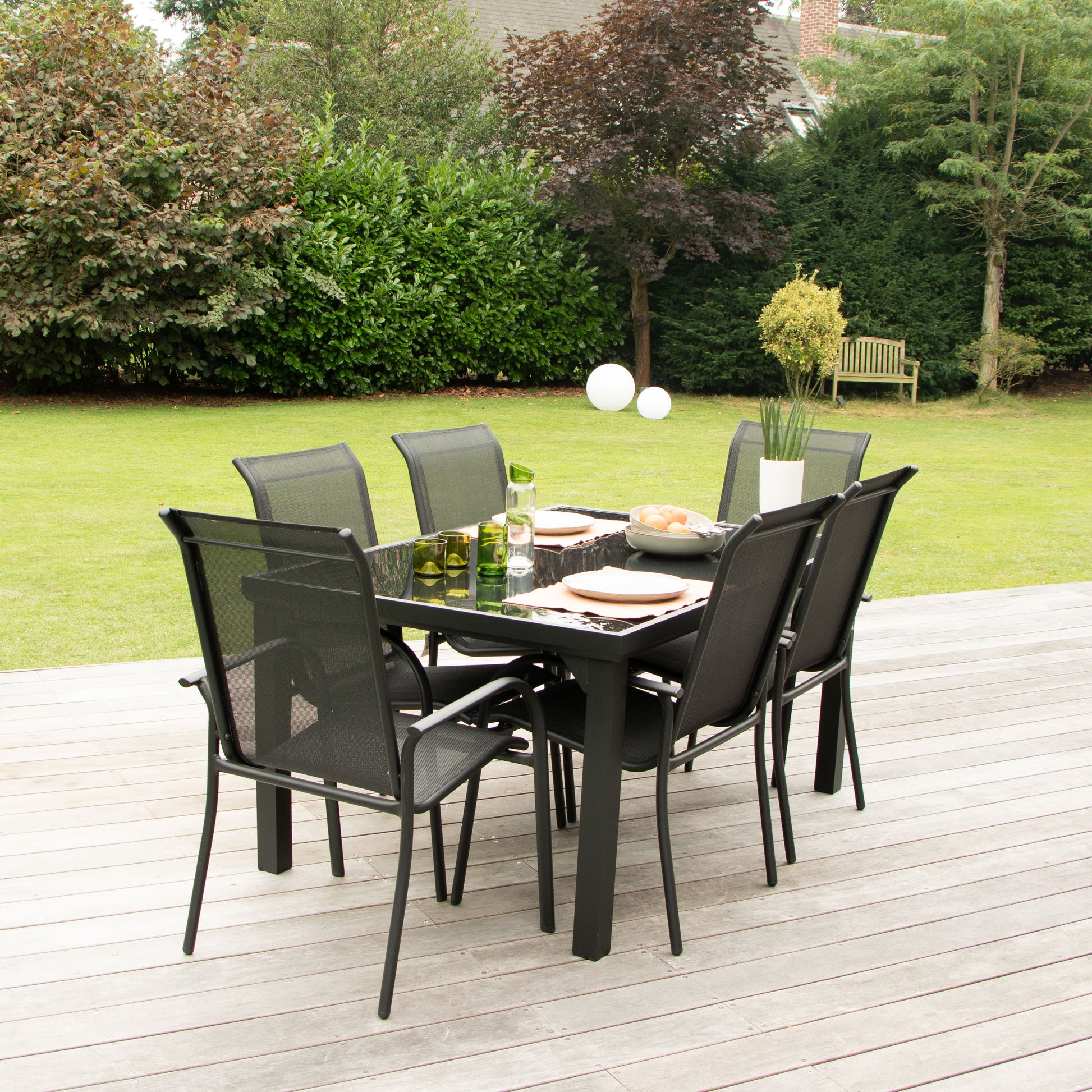 Table de jardin en aluminium Blackedition
