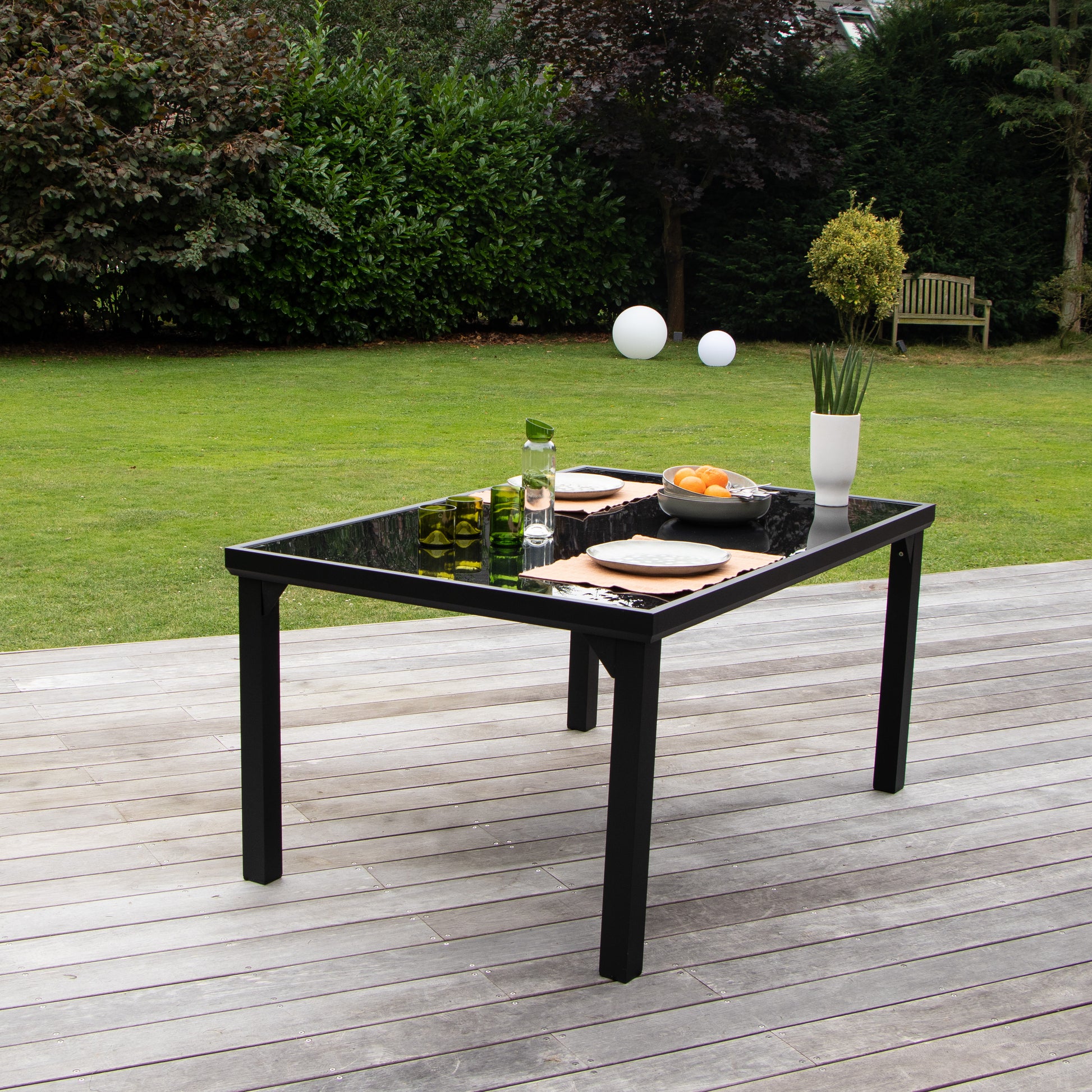 Table de jardin en aluminium Blackedition