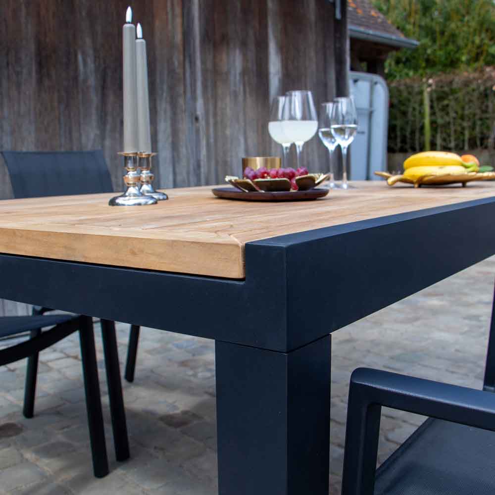 Ensemble de jardin en aluminium et teck Baliteck