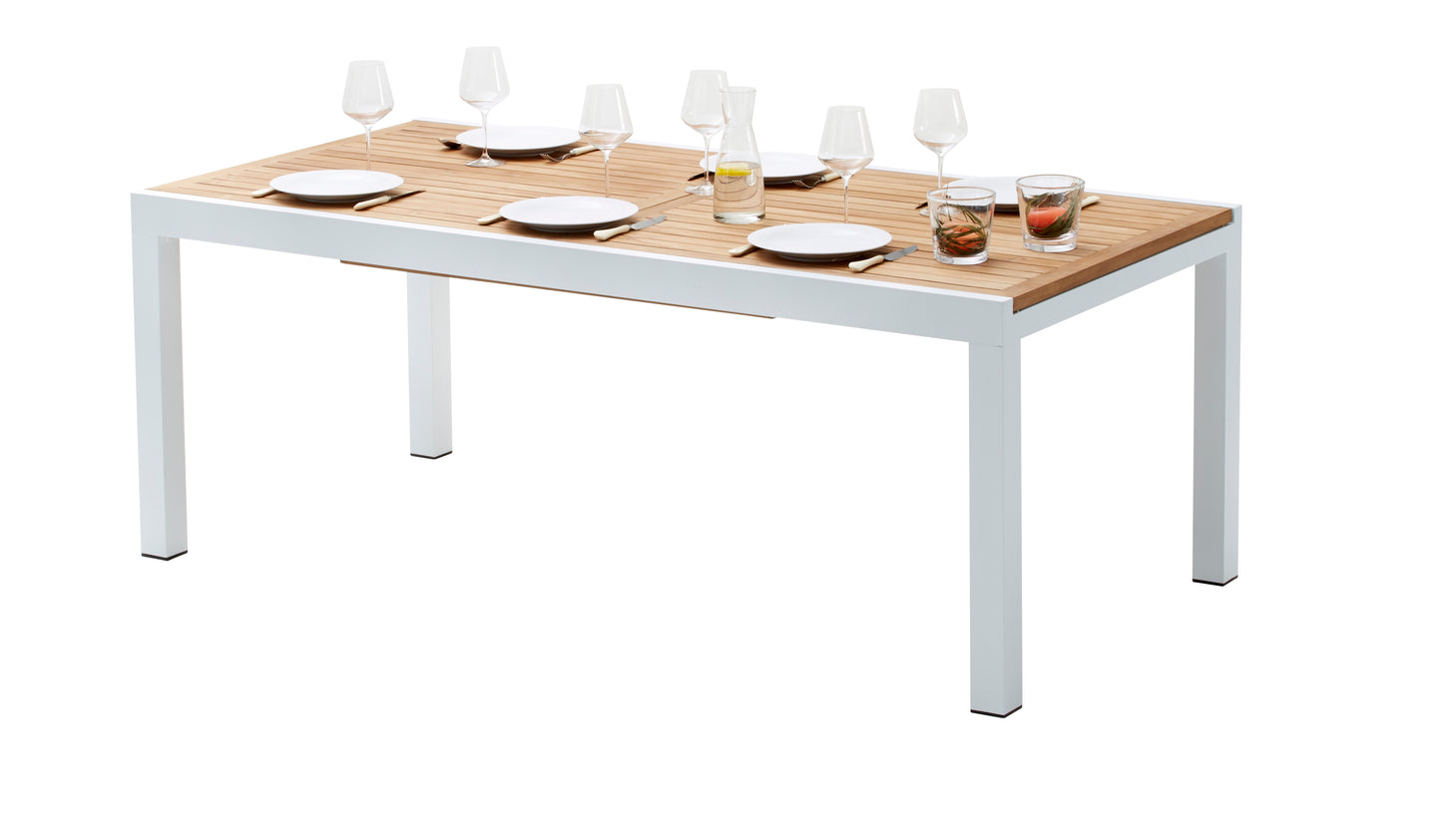 Ensemble de jardin en aluminium et teck Baliteck