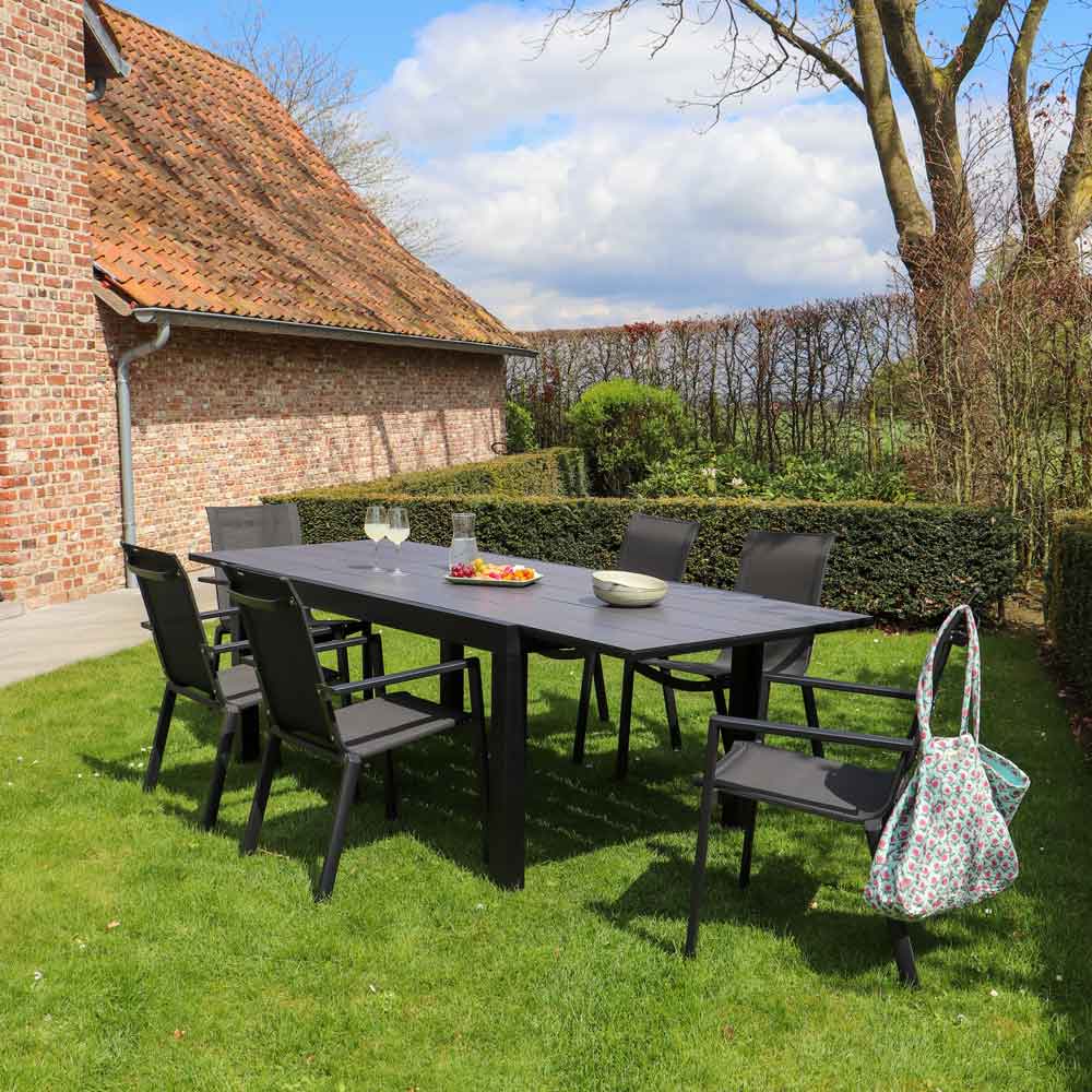 Table de jardin en aluminium HPL