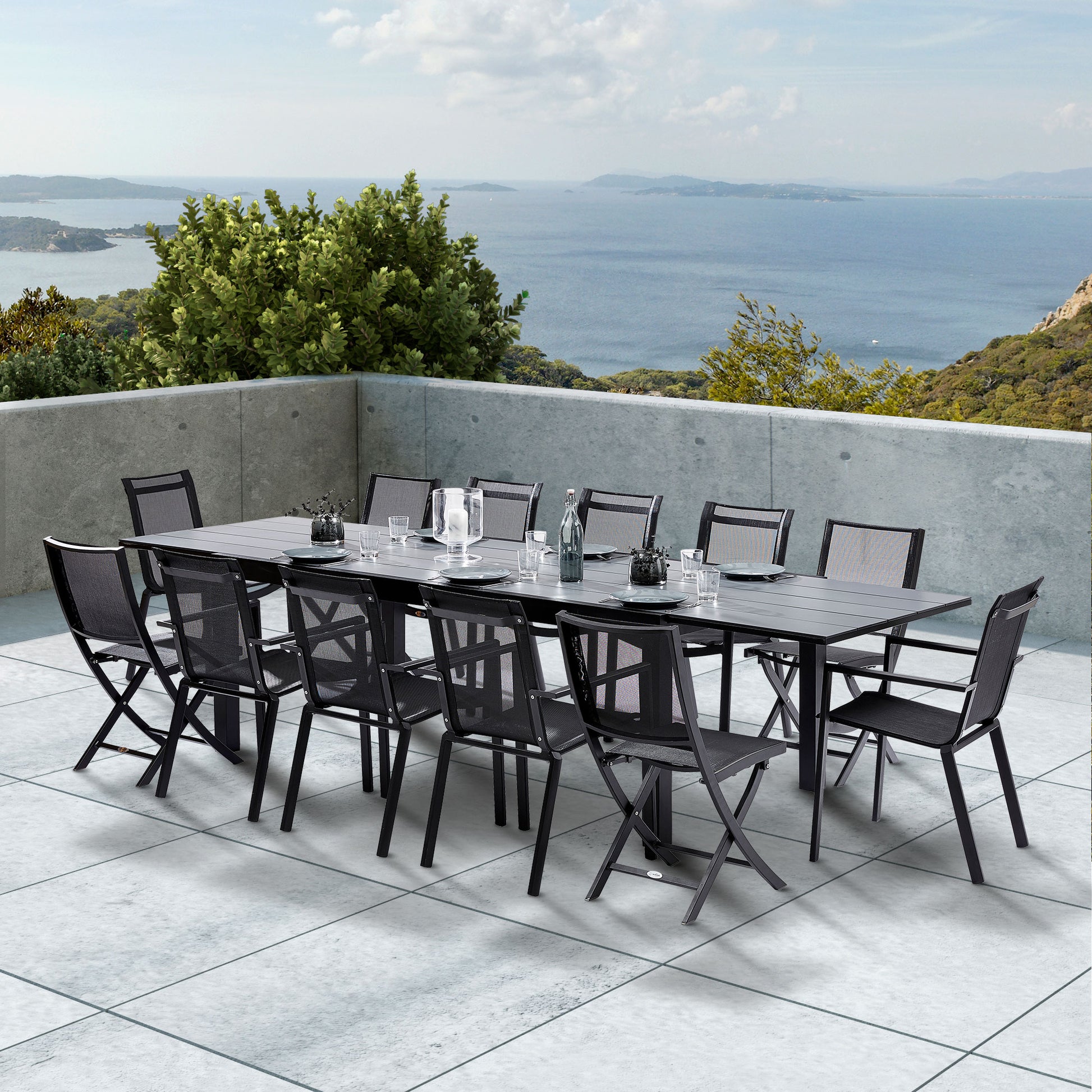 Table de jardin en aluminium HPL