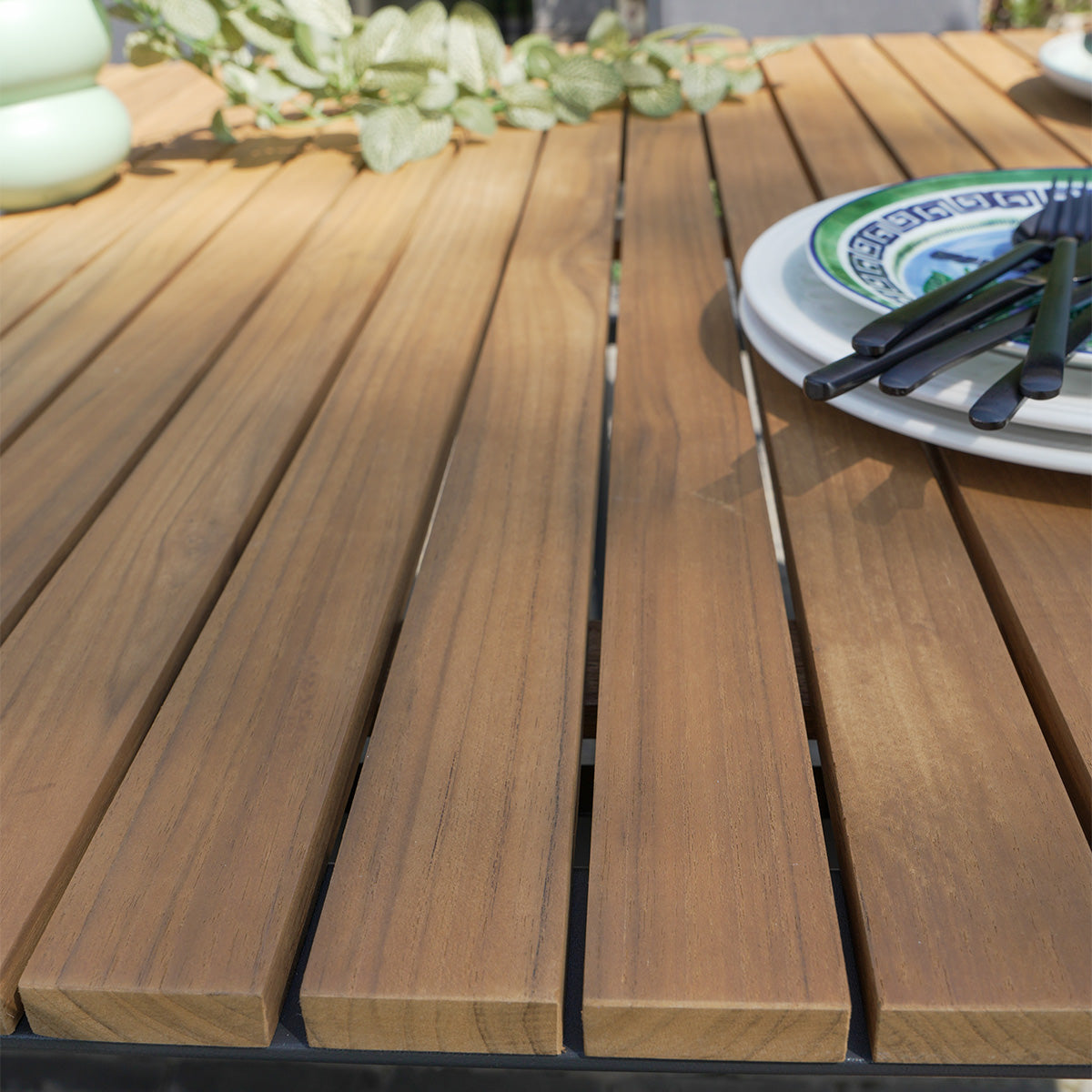 Table de jardin aluminium et bois Piana