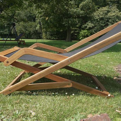 Bain de soleil pliant en acacia Sea