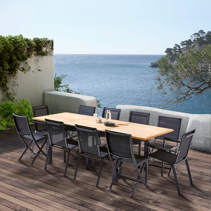 Ensemble de jardin en aluminium et teck Baliteck