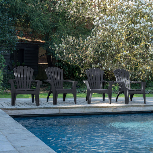 Fauteuil jardin en résine Adirondack en 4 coloris