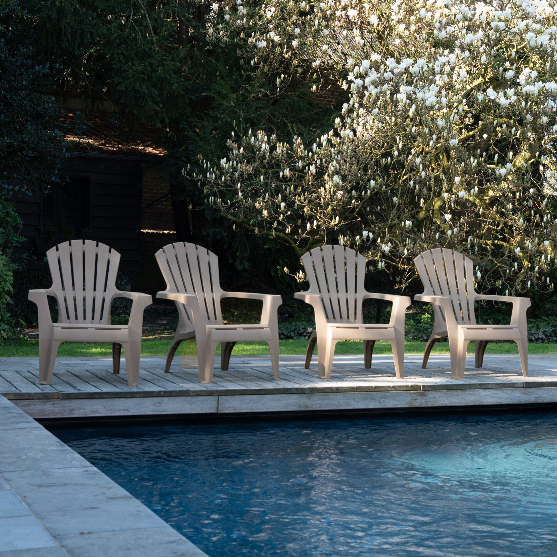 Fauteuil jardin en résine Adirondack en 4 coloris