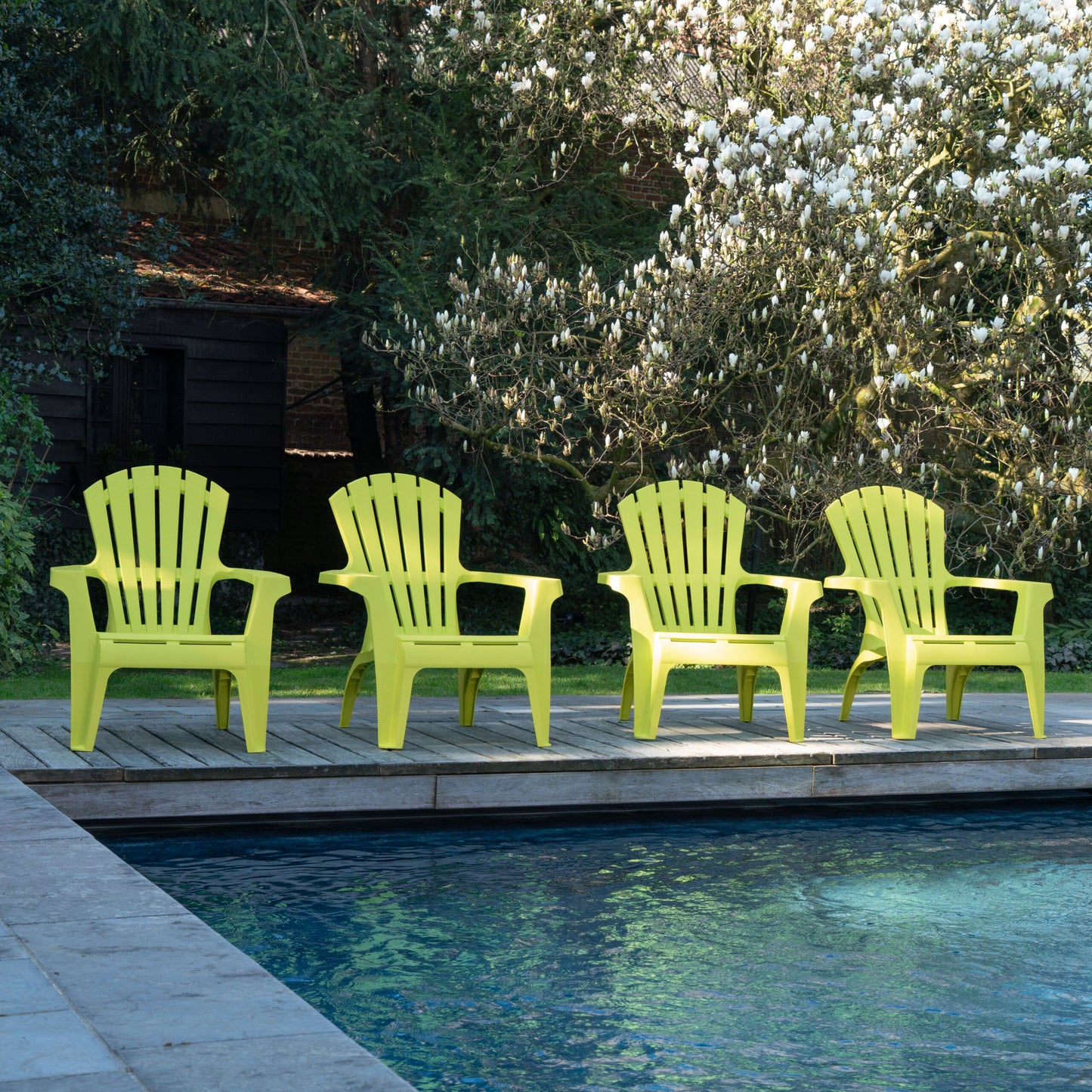 Fauteuil jardin en résine Adirondack en 4 coloris