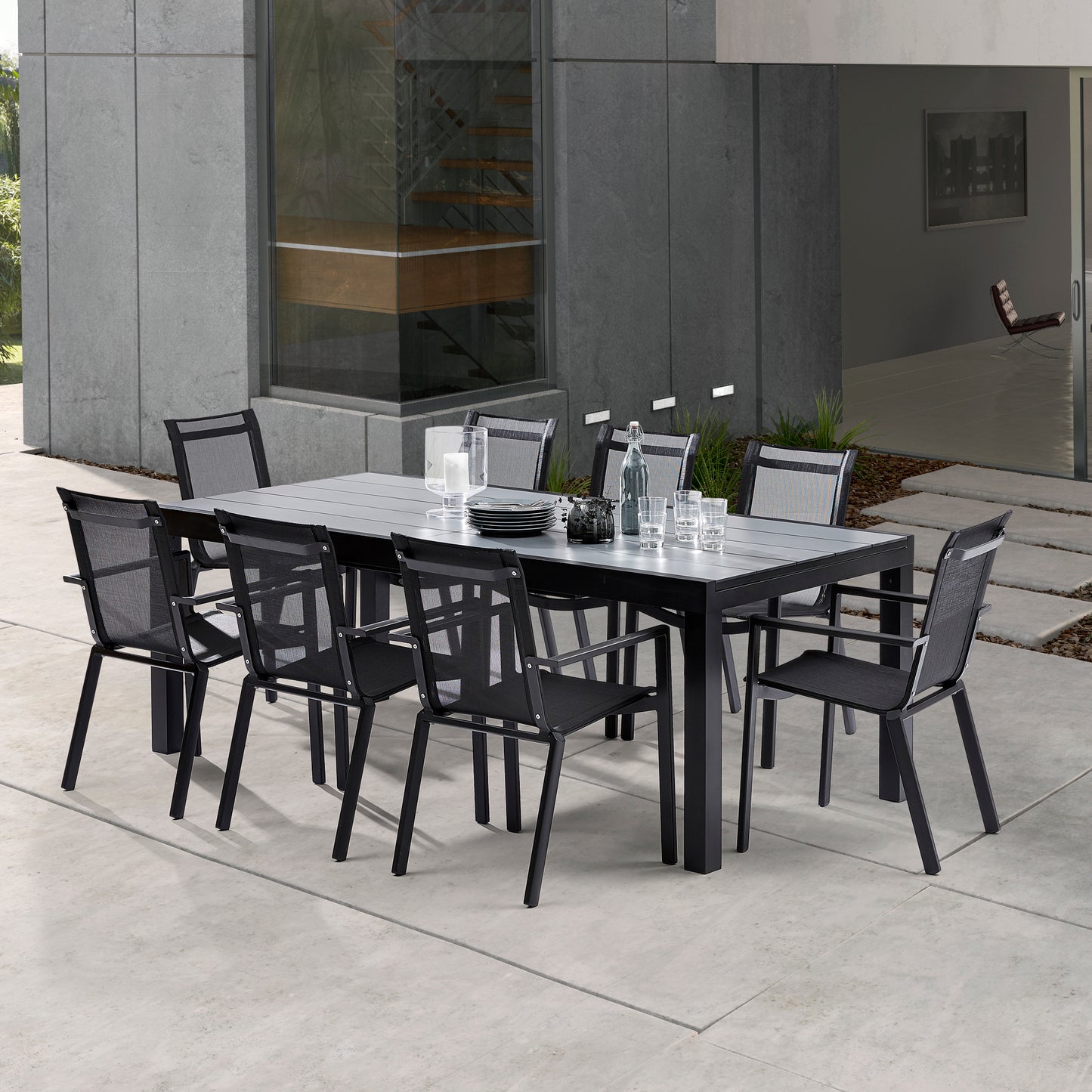 Table de jardin en aluminium HPL