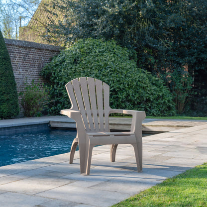 Fauteuil jardin en résine Adirondack en 4 coloris