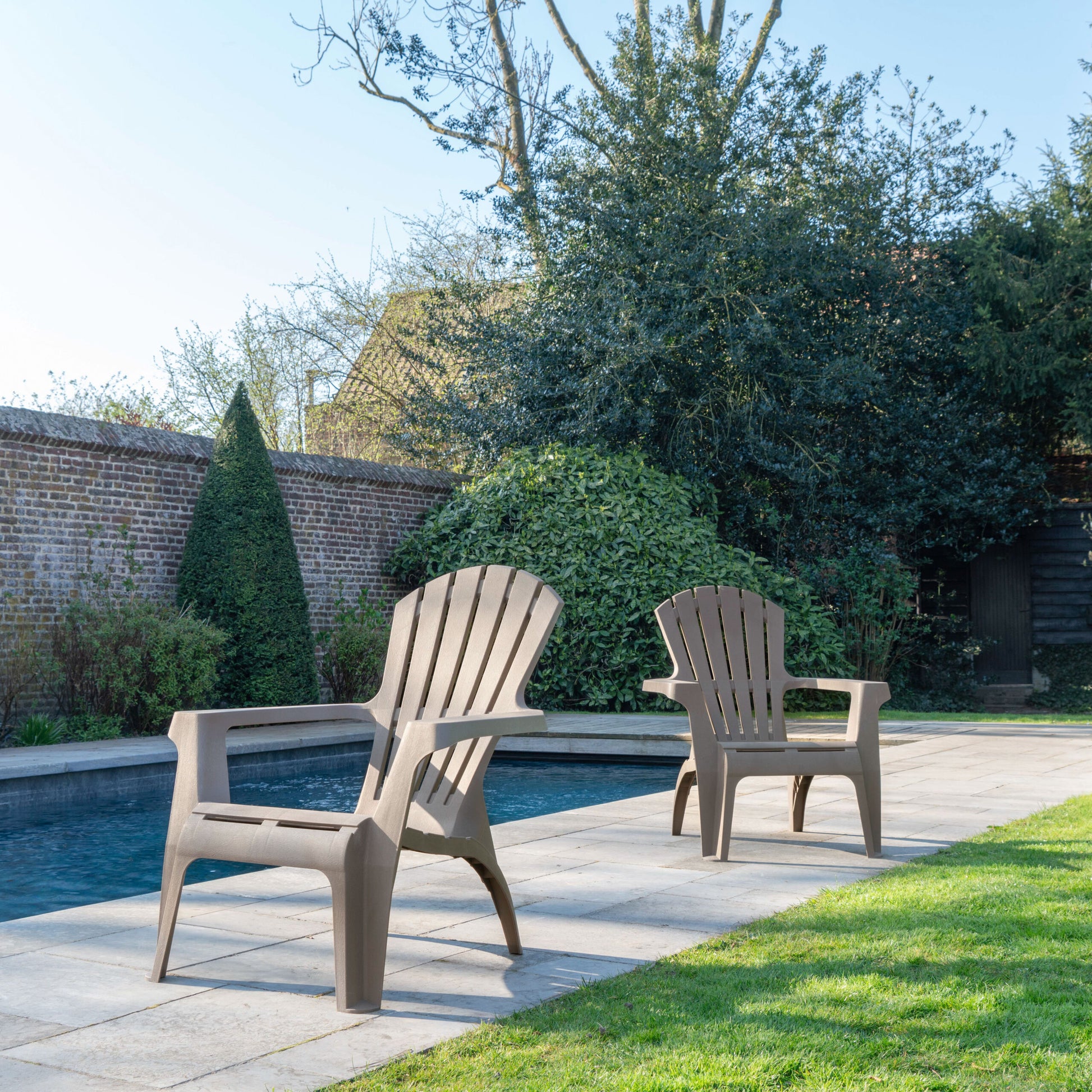 Fauteuil jardin en résine Adirondack en 4 coloris