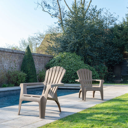 Fauteuil jardin en résine Adirondack en 4 coloris