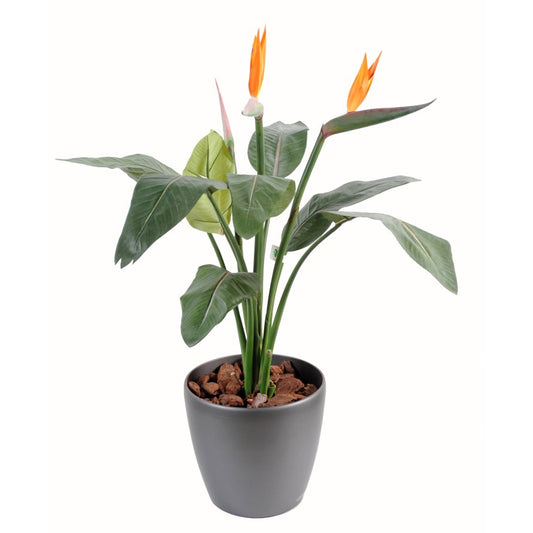 Strelitzia artificiel 2 fleurs